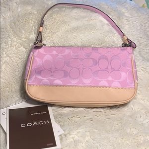 Coach Pink Logo Shoulder Bag